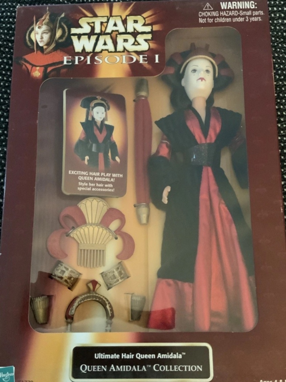 VINTAGE 1998 STAR WARS EPISODE I ULTIMATE HAIR QUEEN AMIDALA 12" DOLL NEW IN BOX